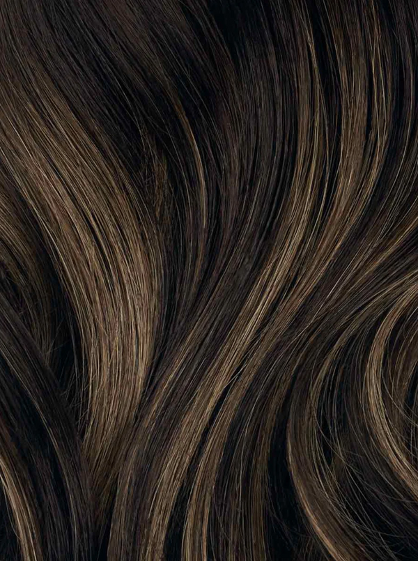 №R2 2/6 Roasted Brunette Ombré hair extensions