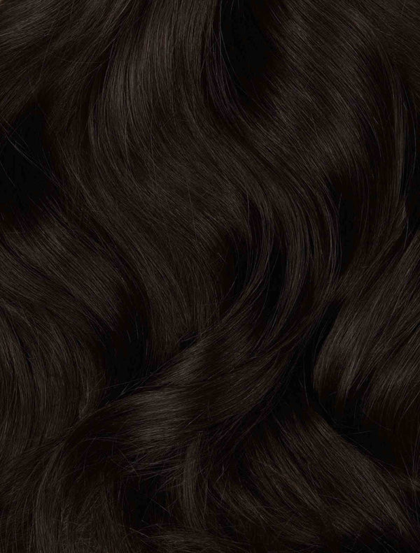 №2 Dark Chocolate Brown Clip-In Hair Extensions