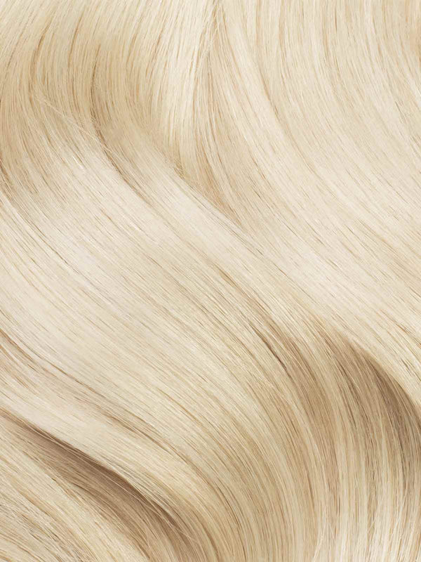 №60 Palest Platinum Blonde Body Wave genius weft extensions