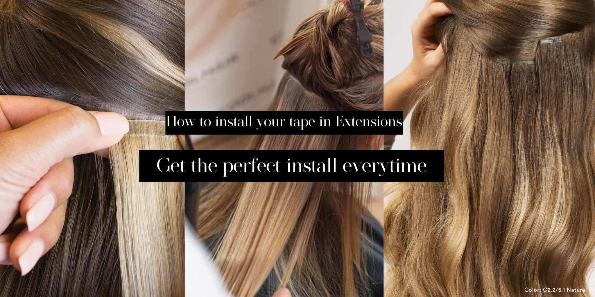 A How to guide: Tape in Hair Extensions head map guide for a perfect installation every time