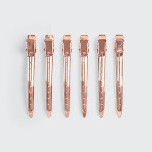 Styling Hair Clips 6pc (Rose Gold) by KITSCH