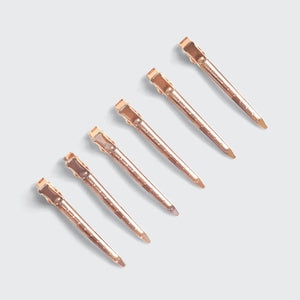 Styling Hair Clips 6pc (Rose Gold) by KITSCH