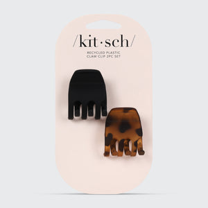 Eco-Friendly Medium Claw Clips 2pc set - Black by KITSCH