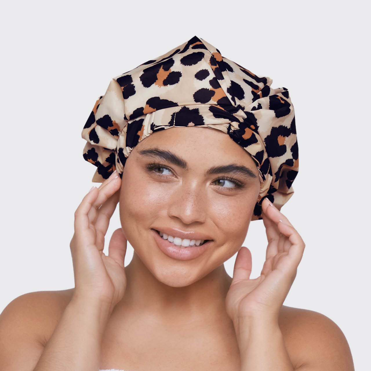 Recycled Polyester Luxe Shower Cap - Leopard by KITSCH