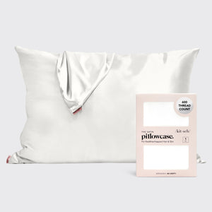 Satin Pillowcase in Ivory by KITSCH