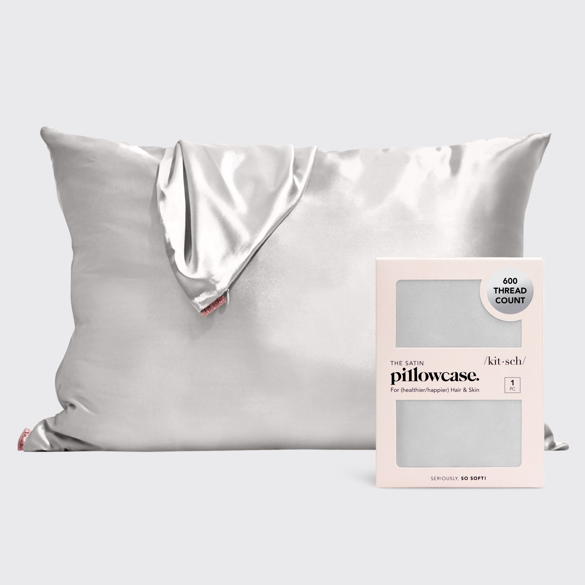 Satin Pillowcase - Silver by KITSCH