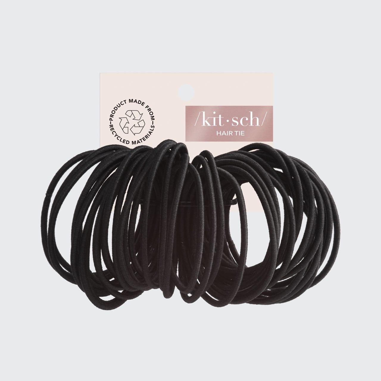 Recycled Polyester Thin Elastics 40pc- Black by KITSCH
