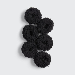 Organic Cotton Fluffy Ponies 6pc- Black by KITSCH