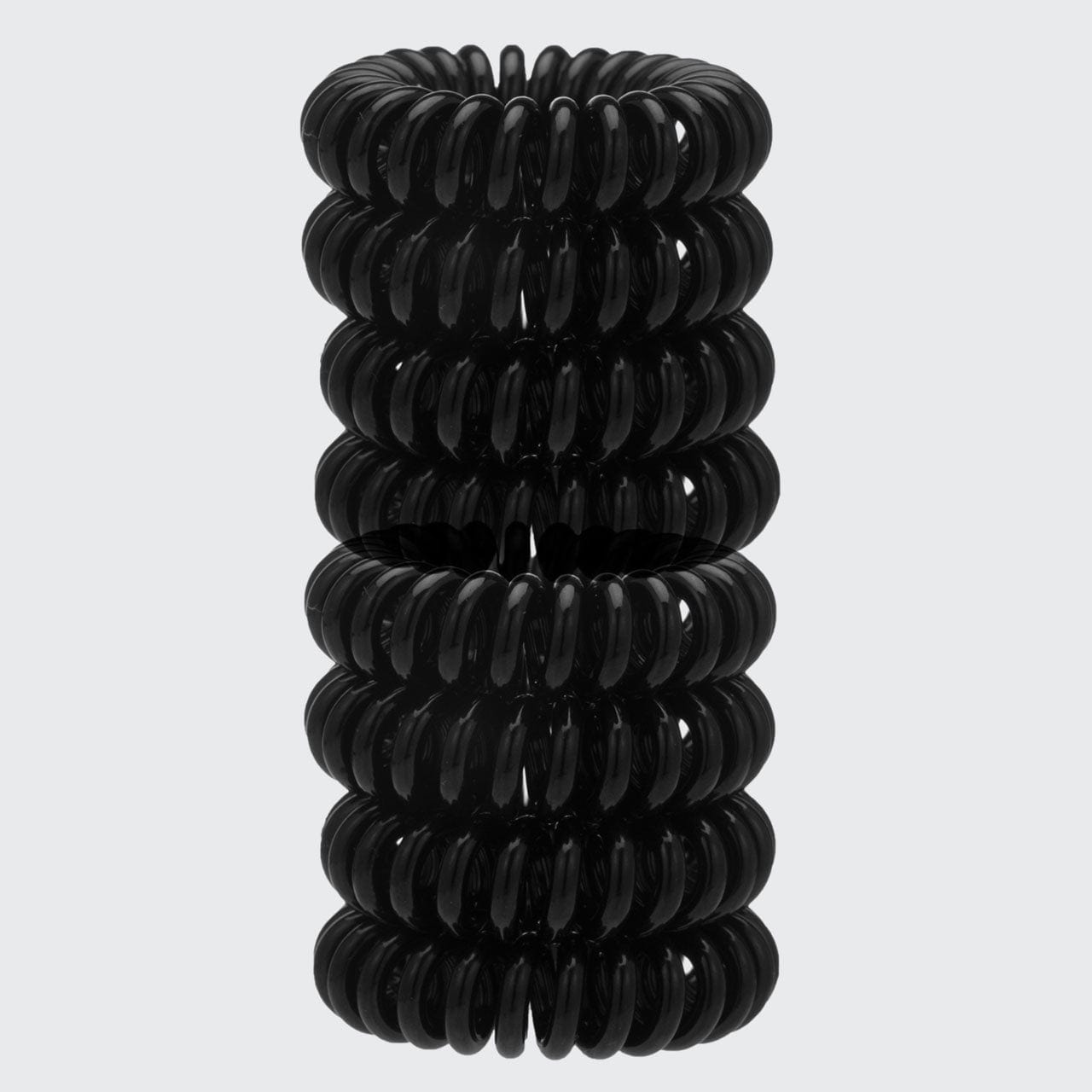 Spiral Hair Ties 8 Pc - Black by KITSCH
