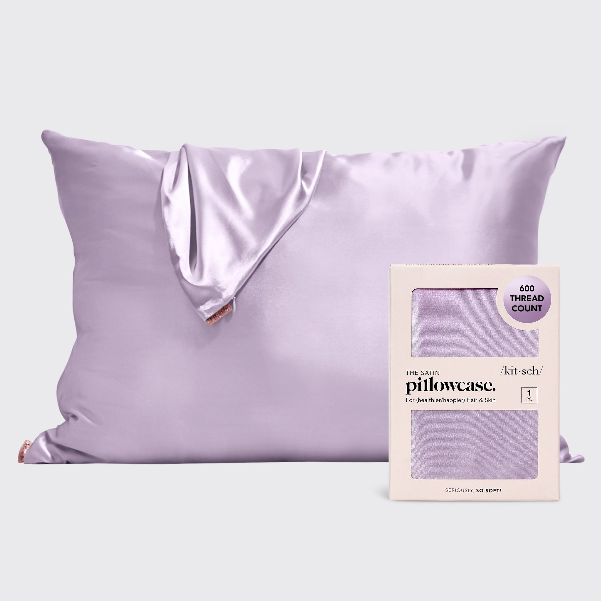 Satin Pillowcase - Lavender by KITSCH