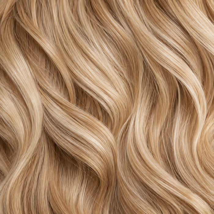Blonde hair extensions