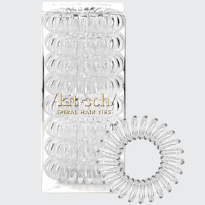 Spiral Hair Ties 8 Pc - Clear by KITSCH