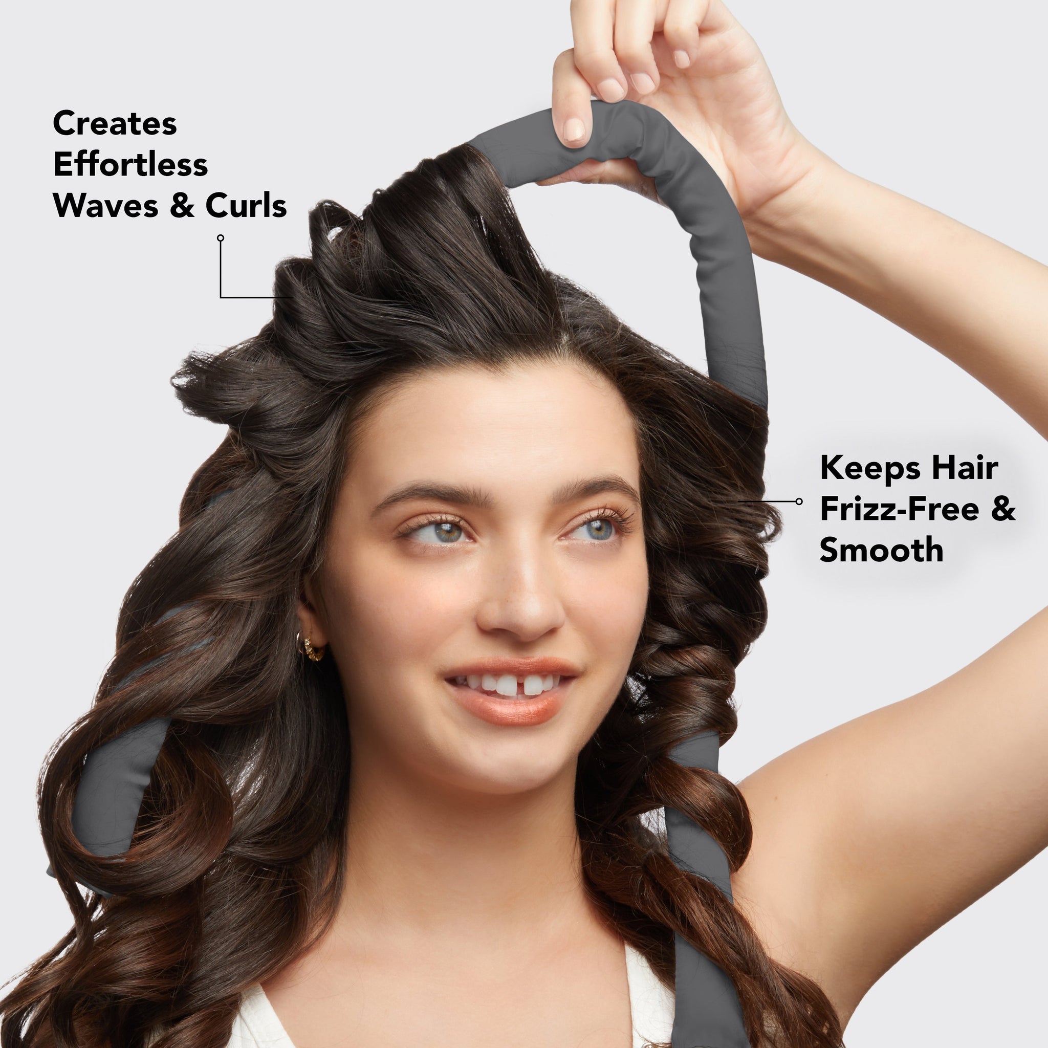 Heatless Hair Curler in Satin - Charcoal by KITSCH