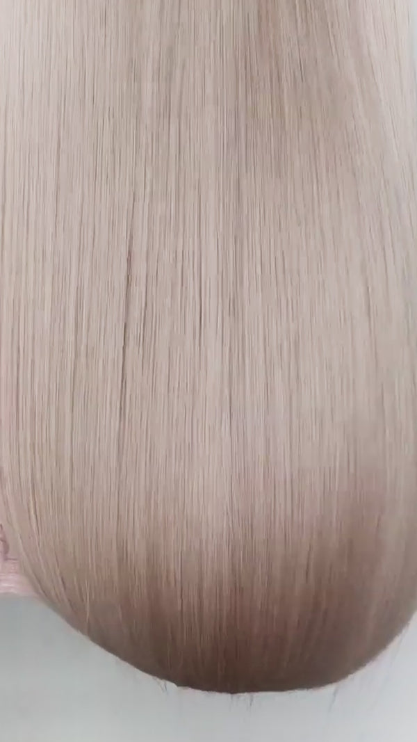 №Grey Silver Keratin Tip Extensions