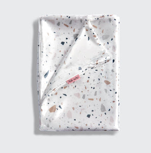 Satin Pillowcase - White Terrazzo by KITSCH